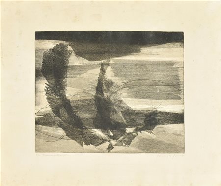 Francesco Franco FRAMMENTO incisione su carta, battuta cm 32x38, su foglio cm...