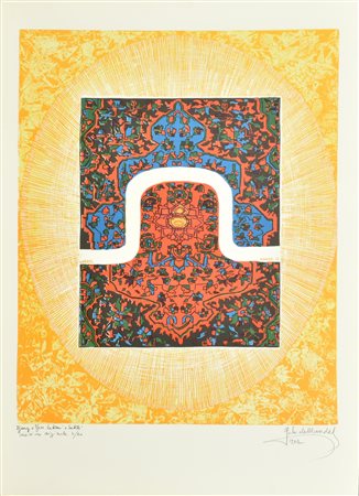 Gabriel Mandel YIN E YANG: LAKMI E SAKTI incisione su carta, battuta cm...