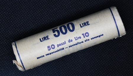 LOTTO DI 50 MONETE REPUBBLICA ITALIANA da 10 lire 1971 F.D.C. (Rotolino)