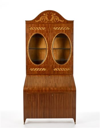 Paolo Buffa Trumeau con base a due ante a battente a fronte rivestito da listell