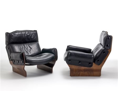 Osvaldo Borsani Coppia di poltrone modello "P110 Canada". Produzione Tecno, Vare