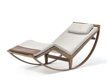 Franco Albini Sdraio a dondolo modello "PS16". Produzione Poggi, Pavia, 1959. Le