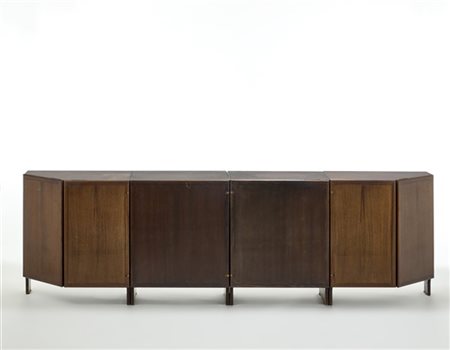 Franco Albini Credenza a due ante frontali e due diagonali modello "MB48". Produ