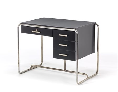 Mart Stam Scrivania con tre cassetti laterali e uno sottopiano, pianetto lateral