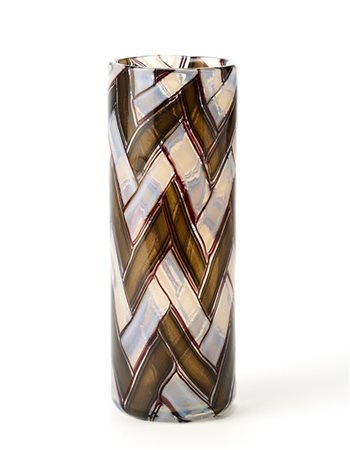 Ercole Barovier Vaso cilindrico della serie "a spina". Esecuzione Barovier & Tos