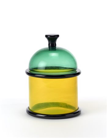 Ettore Sottsass Vaso con coperchio modello "Faliera". Probabile produzione Visto