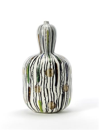 Yoichi Ohira Vaso a forma di zucca con colletto cilindrico. Esecuzione Livio Ser