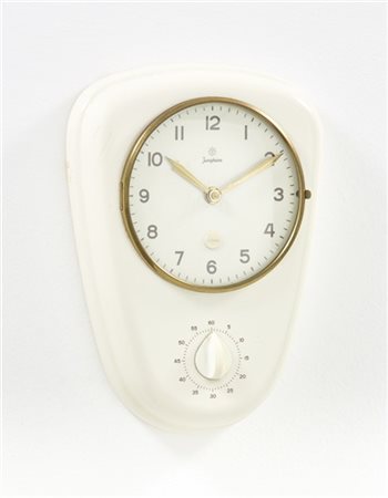 Max Bill Orologio da cucina con timer modello "Küchenuhr". Produzione Junghans,