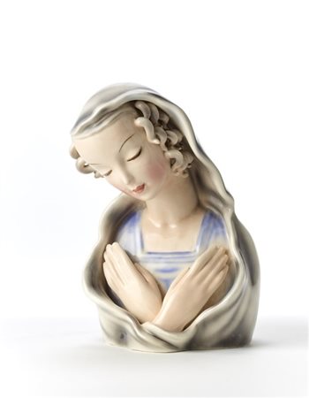 Goldscheider "Madonna"
Scultura in ceramica smaltata in policromia sotto vetrina