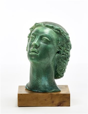 Angelo Biancini Scultura a tutto tondo, raffigurante un volto femminile modello