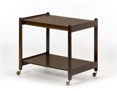 Gianfranco Frattini Carrello a due ripiani. Produzione Bernini, Ceriano Laghetto