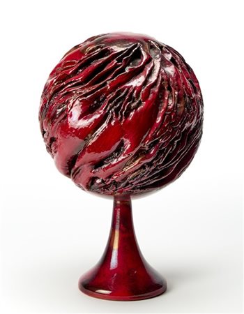 Ivo Sassi "Grande sfera rossa"
Scultura in ceramica smaltata in rosso e bruno so
