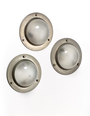 Luigi Caccia Dominioni Lotto di tre plafoniere-appliques grandi modello "LSP6 To