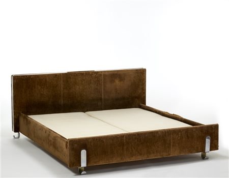 Luigi Caccia Dominioni Letto della serie "Fasce cromate". Produzione Azucena, Mi