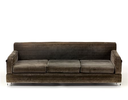 Luigi Caccia Dominioni Divano a tre posti della serie "P11 Fasce Cromate". Produ