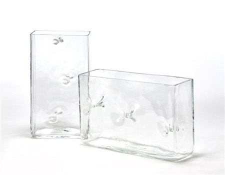 Renato Toso Lotto composto da due vasi parallelepipedi della serie "Repetai". Es