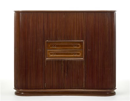 Osvaldo Borsani (Attribuito)
Credenza con fronte ondulato a grissinatura vertica