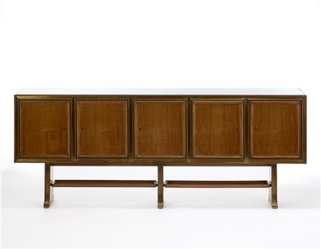 Antonio Cassi Ramelli Credenza a cinque ante. Italia, anni '40. Legno, ottone, p
