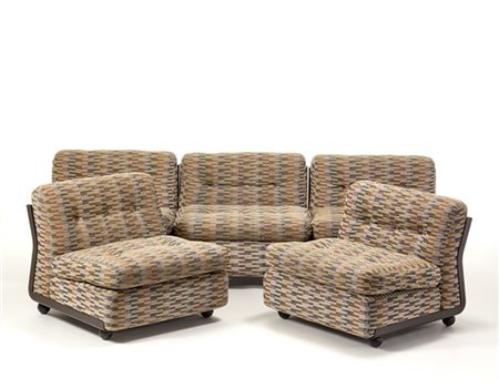 Mario Bellini Lotto di cinque poltrone componibili senza braccioli modello "Aman