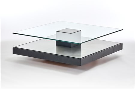 Marco Fantoni Tavolo basso modello "T147". Produzione Tecno, Varedo, 1971. Lamin