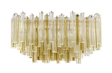 Venini Lampada a sospensione della serie "Trilobo". Murano, anni '70. Struttura