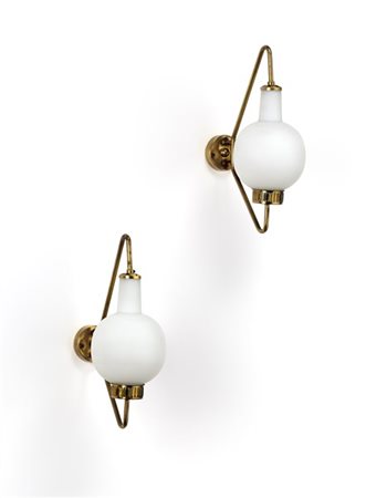 Stilnovo (Attribuito)
Coppia di lampade a parete. Milano, anni '50/'60. Struttur