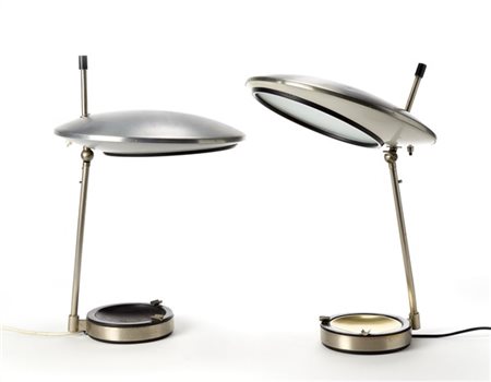 Oscar Torlasco (Attribuito)
Lotto di due lampade da tavolo con base a posacenere