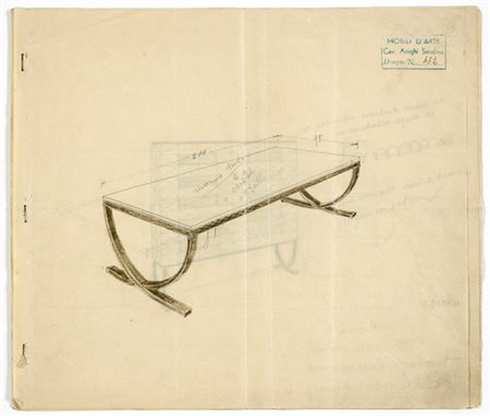 Paolo Buffa Lotto composto da un fascicolo contenente cinque fogli con disegni d