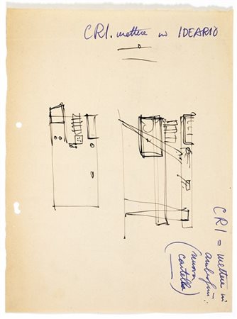 Gio Ponti Due studi rispettivamente per una scrivania e per tavoli affiancabili