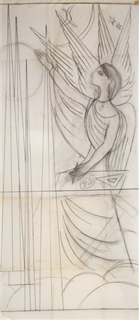 Gio Ponti "Angelo"
Due studi su grandi fogli per decorazione parietale o vetrata