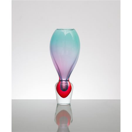 FLAVIO POLI, Vaso in vetro sommerso