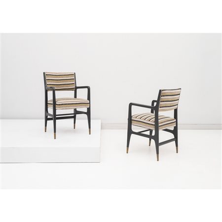 GIO PONTI, Coppia di poltrone modello “1602”