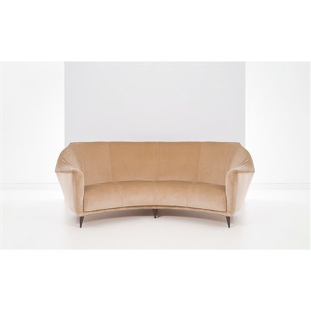 ICO PARISI, Grande divano curvato quattro posti