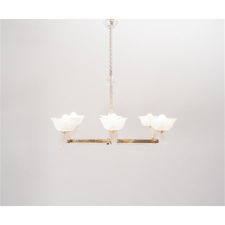 VENINI, Grande lampada a sospensione modello “Gondola”