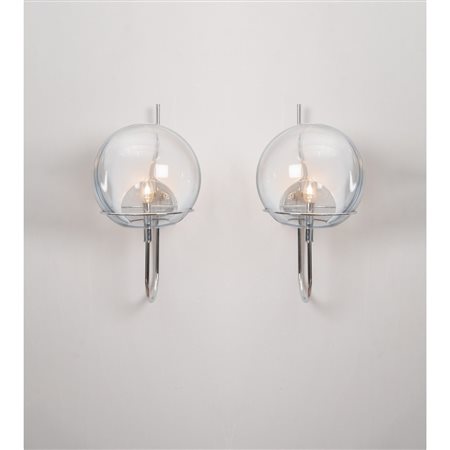 TONI ZUCCHERI, Coppia di lampade da parete mod. “Membrane”