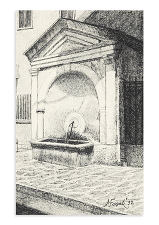 MARIO FOSSATI (1918-1999) - Serina. Fontana, 1992