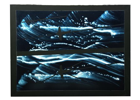 Franco Angeli (1935 - 1988) SENZA TITOLO tecnica mista su tela, cm 100x130...