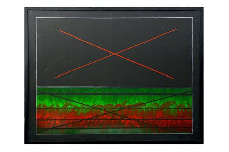 Franco Angeli (1935 - 1988) SENZA TITOLO (X) tecnica mista su tela, cm...