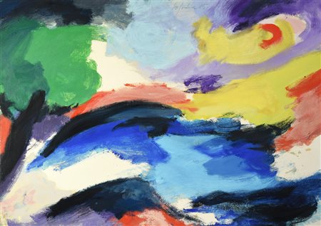 Marcello Lo Giudice (1957) COMPOSIZIONE olio su cartone, cm 71,5x97 firma e...