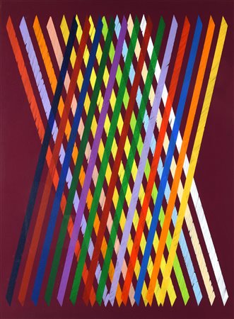 Piero Dorazio (1927 - 2005) COLPO D'ALA II olio su tela, cm 70x50 sul retro:...
