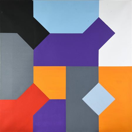 Bruno Munari (1907 - 1998) COLORI NELLA CURVA DI PEANO acrilico su tela, cm...