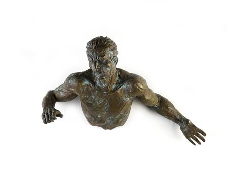 Matteo Pugliese (1969) IL RISCHIO bronzo, cm 17x38x27; es. 7/7 sul retro:...