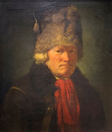 Knut Alfred Ekwall (attribuito a) (1843-1912)  - Uomo con colbacco,  19° secolo