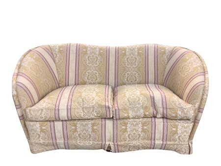 Gio  Ponti - Divano con struttura in legno, rivestimento in tessuto e piedi in legno