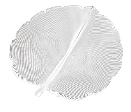 Venini - Foglia filigrana nei toni del bianco