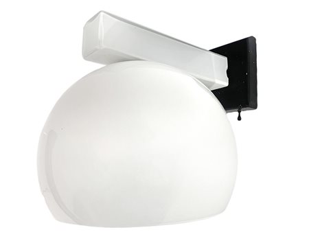 Venini - Applique in vetro lattimo, con base in metallo nero, 20° secolo