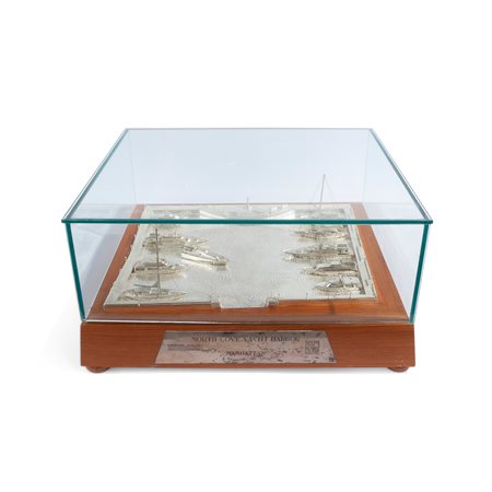 Modello del porto di Manhattan in argento, Londra 1970