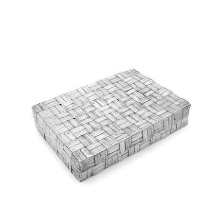 Scatola in argento ad intreccio, manifattura italiana del XX secolo