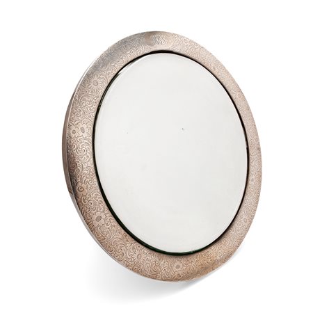 Specchio tondo in argento Deco, 'Tiffany & Co' New York