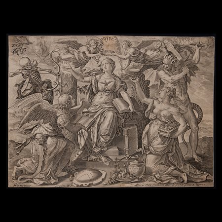 Hieronymus Wierix (Anversa ca. 1553 – 1619), Trionfo della Verità